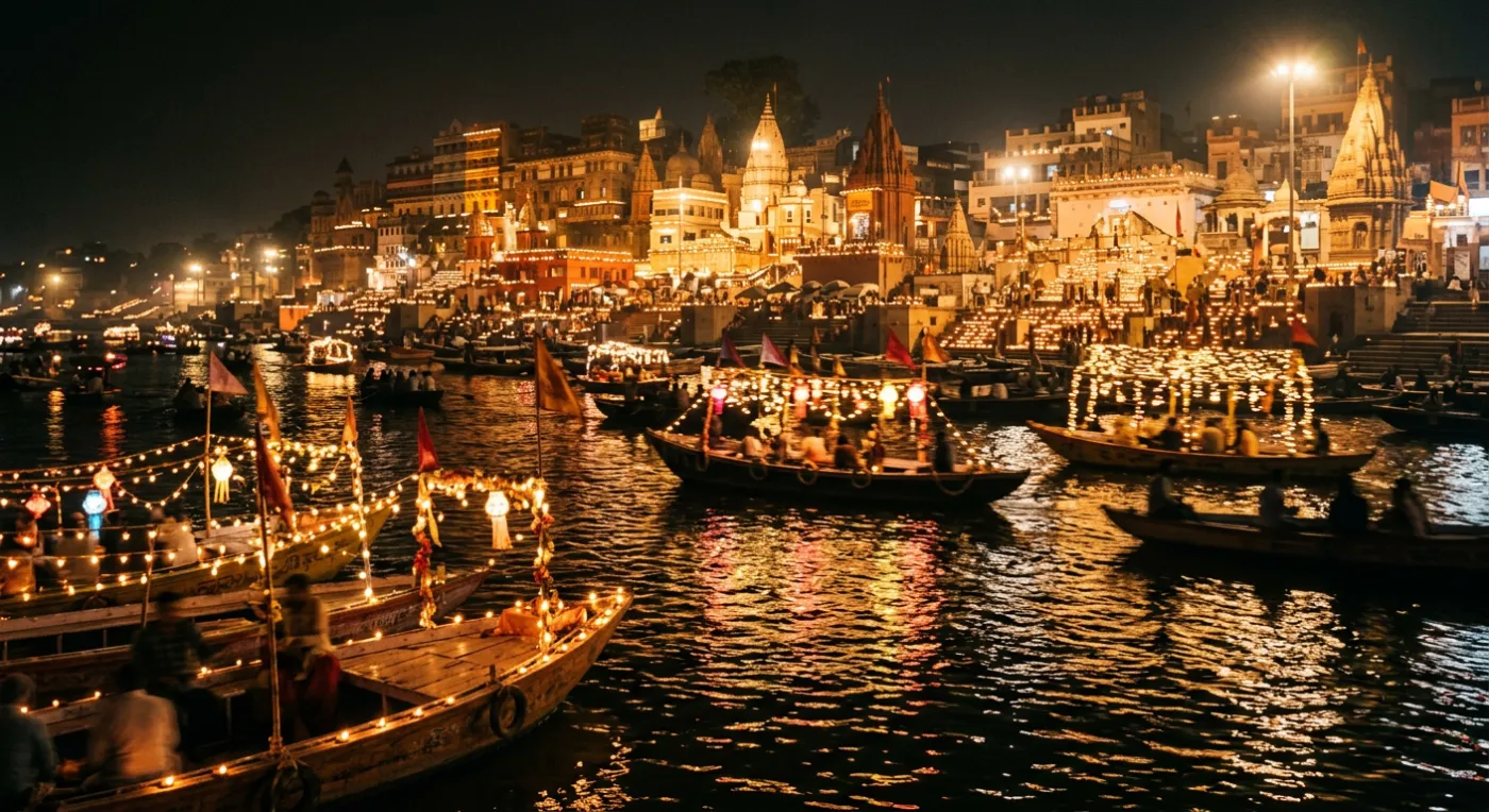 Dev Deepawali, Extended — Arrive a day early, so the festival night is not also your arrival day.