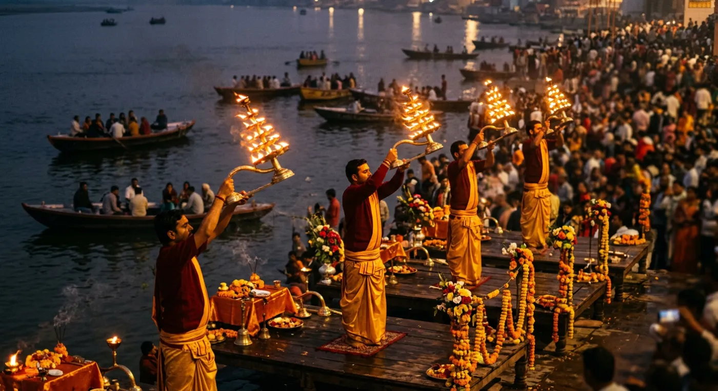 Kashi Darshan — The essential Varanasi in two days: Vishwanath, the aarti, a sunrise boat and Sarnath.